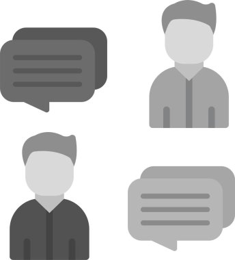 Web Kullanımı için Tartışma Simgesi, Basit Vektör İllüstrasyonu