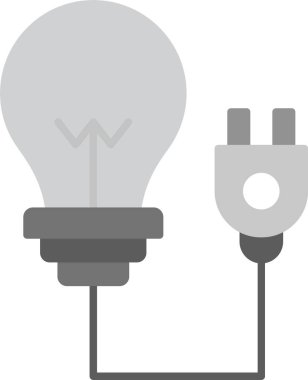 Ampul Simgesi, Web Kullanımı için Basit Vektör İllüstrasyonu