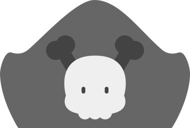 Korsan Şapkası Simgesi, Web Kullanımı için Basit Vektör İllüstrasyonu