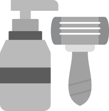 Tıraş Simgesi, Web Kullanımı için Basit Vektör İllüstrasyonu