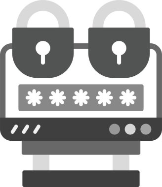 Web Kullanımı için Kimlik Doğrulama Simgesi, Basit Vektör İllüstrasyonu