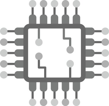 Çip Simgesi, Web Kullanımı için Basit Vektör İllüstrasyonu
