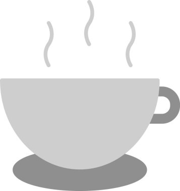 Kahve Simgesi, Web Kullanımı için Basit Vektör İllüstrasyonu