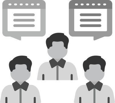 Web kullanımı için İletişim Simgesi, Basit Vektör İllüstrasyonu