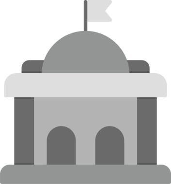 Web Kullanımı için Hükümet Simgesi ve Basit Vektör İllüstrasyonu