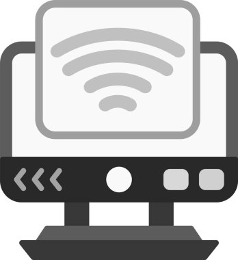 Wifi Simgesi, Web Kullanımı için Basit Vektör İllüstrasyonu