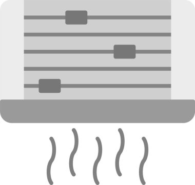 Web Kullanımı için Klima Simgesi, Basit Vektör İllüstrasyonu