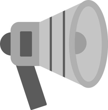 Web Kullanımı için Megafon Simgesi, Basit Vektör İllüstrasyonu