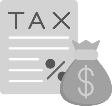 vergi belgesi düz vektör simgesi