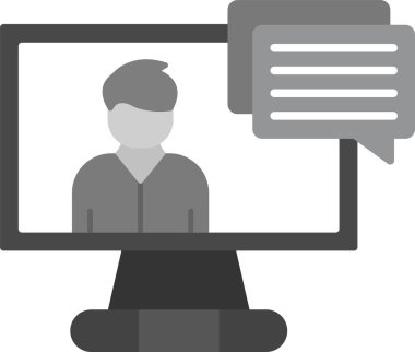 Öğretmen Simgesi, Web Kullanımı için Basit Vektör İllüstrasyonu