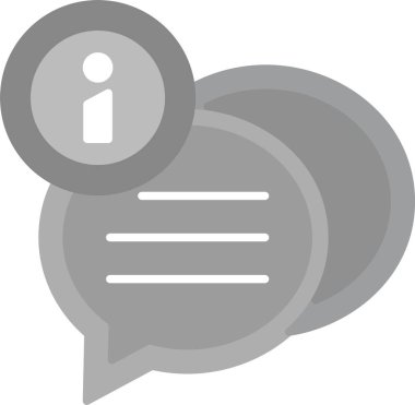 Web Kullanımı için Sohbet Simgesi, Basit Vektör İllüstrasyonu