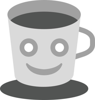 Kahve Simgesi, Web Kullanımı için Basit Vektör İllüstrasyonu