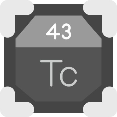 43 Teknetyum Simgesi, Web Kullanımı için Basit Vektör İllüstrasyonu