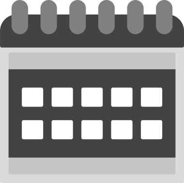 Web Kullanımı için Takvim Simgesi, Basit Vektör İllüstrasyonu