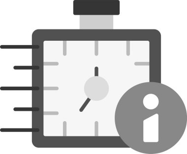 Web Kullanımı için Zaman Simgesi, Basit Vektör İllüstrasyonu