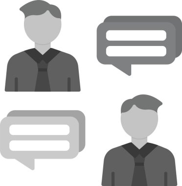 Web Kullanımı için İletişim Simgesi, Basit Vektör İllüstrasyonu