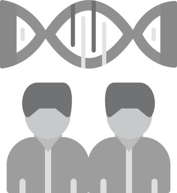 İnsan Klon Simgesi, Web Kullanımı için Basit Vektör İllüstrasyonu