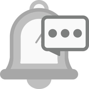 Web Kullanımı için Bildirim Simgesi, Basit Vektör İllüstrasyonu