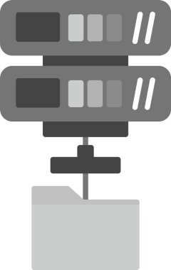 Web kullanımı için Sunucu Simgesi, Basit Vektör İllüstrasyonu