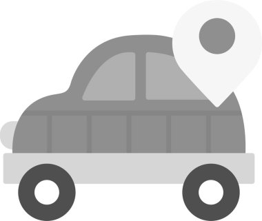 Web Kullanımı için Konum Simgesi, Basit Vektör İllüstrasyonu