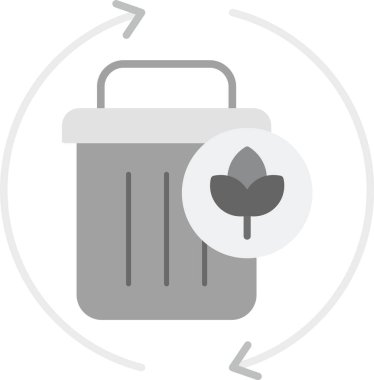 Web Kullanımı için Geri Dönüşüm Simgesi, Basit Vektör İllüstrasyonu