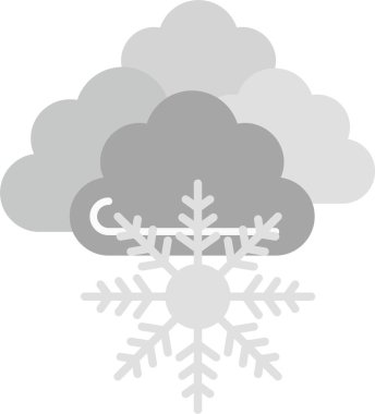 Web Kullanımı için Kar Simgesi, Basit Vektör İllüstrasyonu