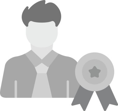 Web Kullanımı için Kullanıcı Ödülü Simgesi, Basit Vektör İllüstrasyonu