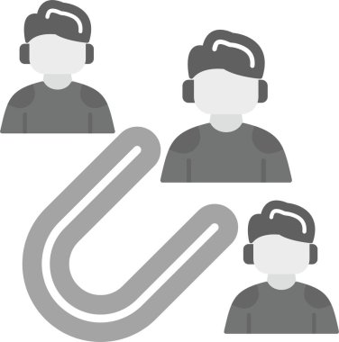 Web Kullanımı için Kullanıcı Bağlantısı Simgesi, Basit Vektör İllüstrasyonu