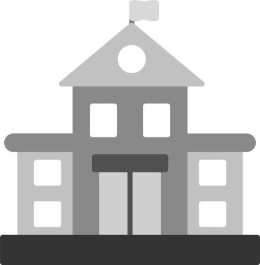 Beyaz Saray Simgesi, Web Kullanımı için Basit Vektör İllüstrasyonu