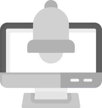 Web Kullanımı için Alarm Simgesi, Basit Vektör İllüstrasyonu