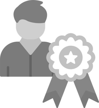 Rozet Simgesi, Web Kullanımı için Basit Vektör İllüstrasyonu