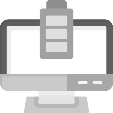 Web kullanımı için Batarya Simgesi, Basit Vektör İllüstrasyonu