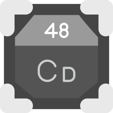 Web Kullanımı için 48 Cadmium Simgesi, Basit Vektör İllüstrasyonu