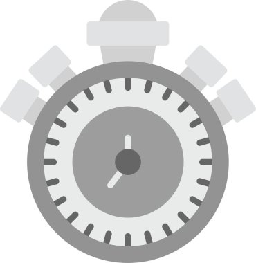 Web Kullanımı için Kronometre Simgesi, Basit Vektör İllüstrasyonu