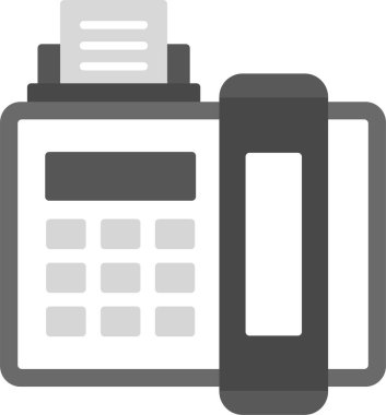 Web kullanımı için faks Simgesi, Basit Vektör İllüstrasyonu