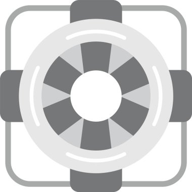 Lifebuoy Simgesi, Web Kullanımı için Basit Vektör İllüstrasyonu