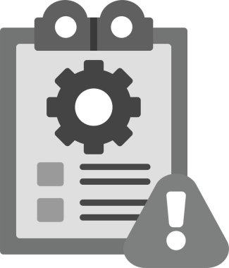 Web Kullanımı için Risk Yönetimi Simgesi, Basit Vektör İllüstrasyonu