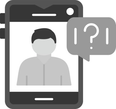 Web Kullanımı için Akıllı Telefonlar Simgesi, Basit Vektör İllüstrasyonu