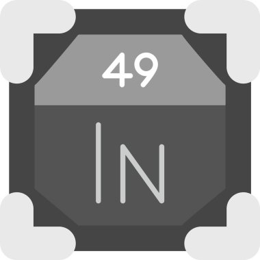 49 İndiyum Simgesi, Web Kullanımı için Basit Vektör İllüstrasyonu