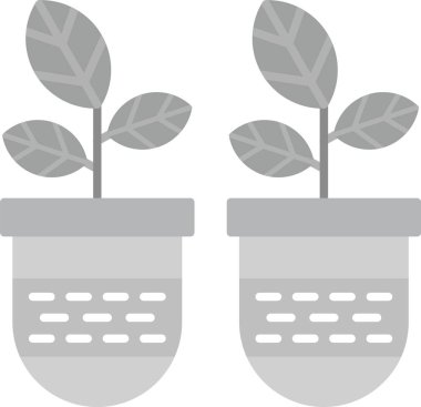 Web Kullanımı için Bitki Simgesi, Basit Vektör İllüstrasyonu