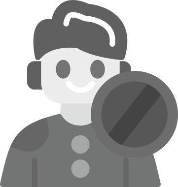 Web kullanımı için Kullanıcı Kara Liste Simgesi, Basit Vektör İllüstrasyonu