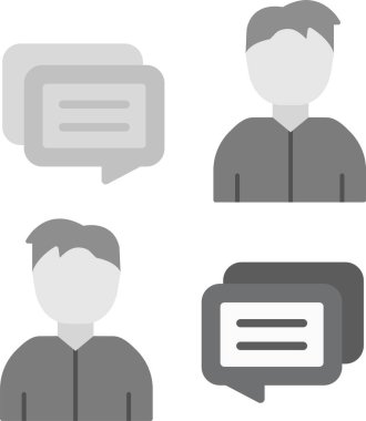 Web Kullanımı için Sohbet Simgesi, Basit Vektör İllüstrasyonu