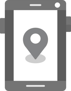 Web Kullanımı için Konum Simgesi, Basit Vektör İllüstrasyonu