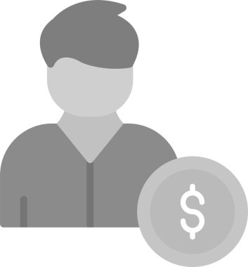 Danışman Simgesi, Web Kullanımı için Basit Vektör İllüstrasyonu