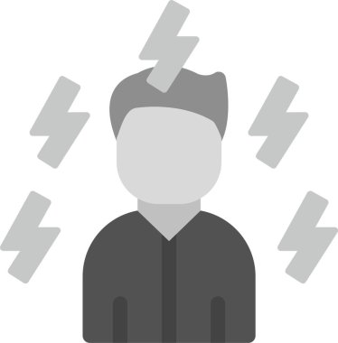 Web Kullanımı İçin Stres Simgesi, Basit Vektör İllüstrasyonu