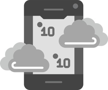 Web kullanımı için Hava Durumu Uygulaması Simgesi, Basit Vektör İllüstrasyonu