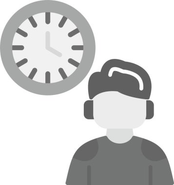 Web Kullanımı için Kullanıcı Geçmişi Simgesi, Basit Vektör İllüstrasyonu