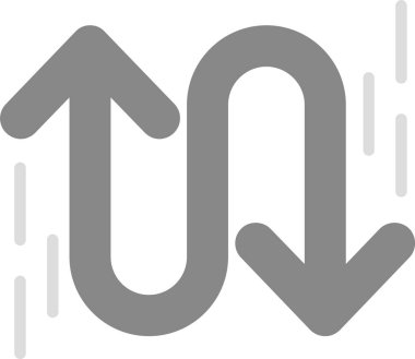 Zigzag Ok Simgesi, Web Kullanımı için Basit Vektör İllüstrasyonu