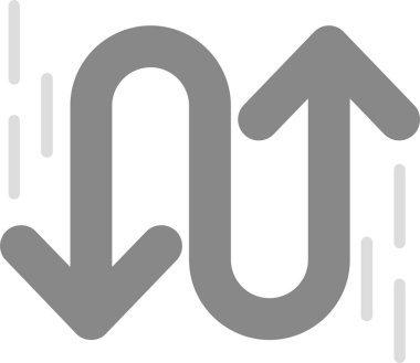 Zigzag Ok Simgesi, Web Kullanımı için Basit Vektör İllüstrasyonu