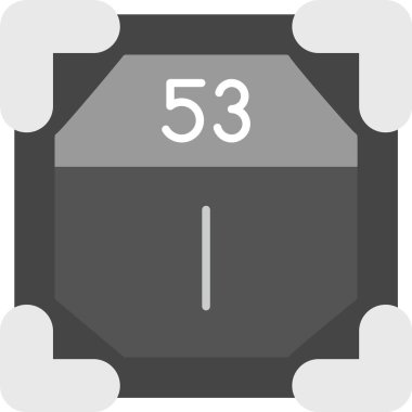 53 İyot Simgesi, Web Kullanımı için Basit Vektör İllüstrasyonu